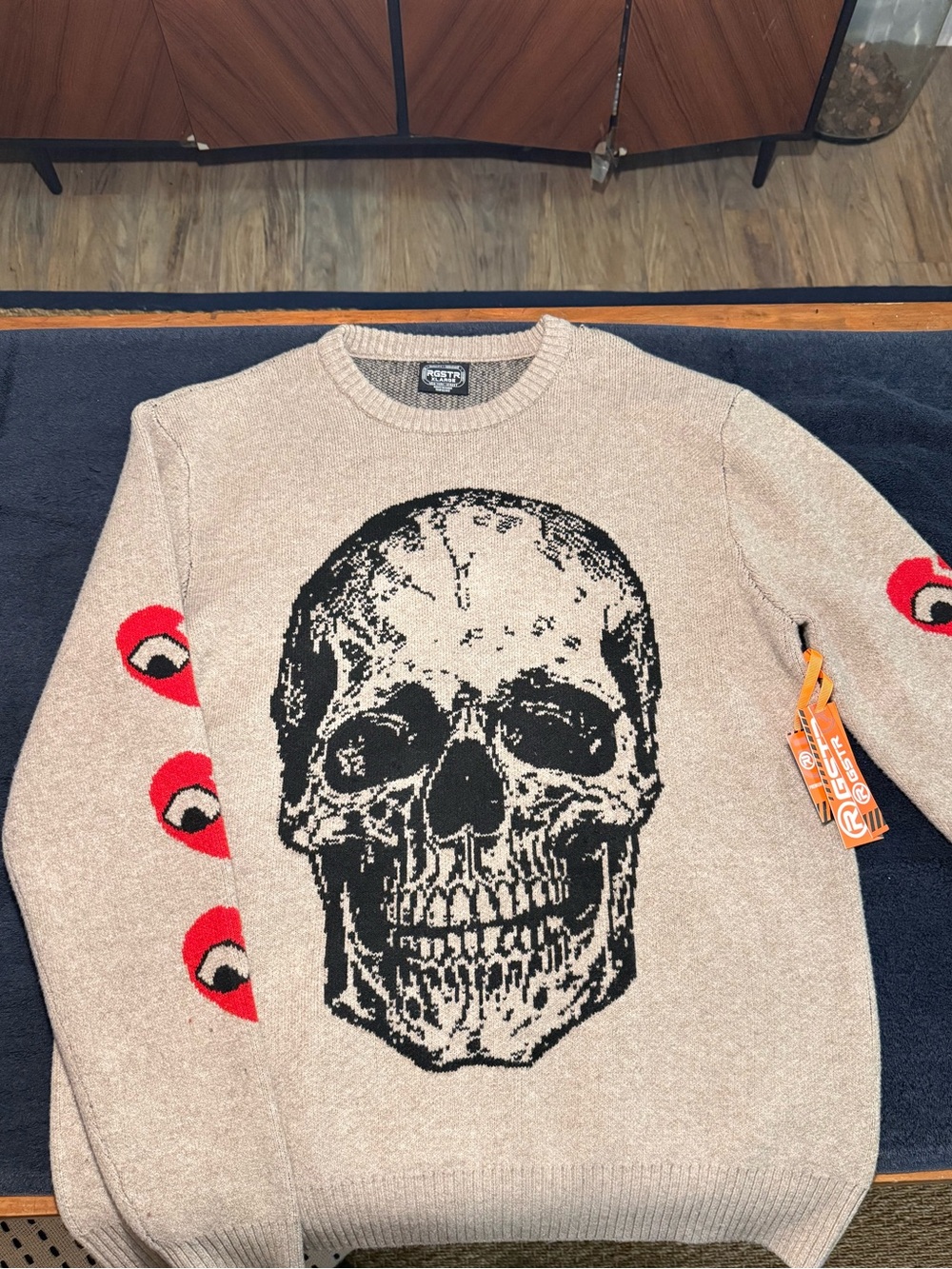 RGSTR Skull & Eye Graphic Knit Sweater – Men’s XL – NWT